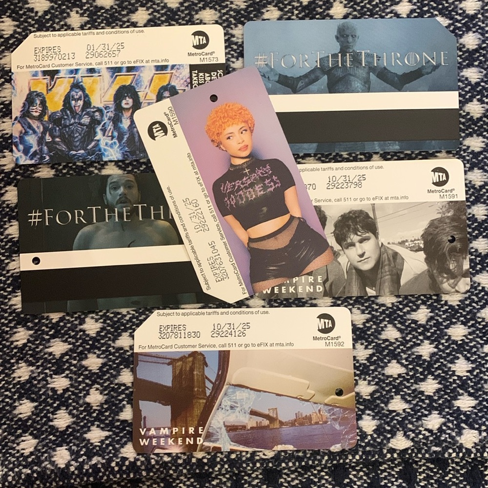 NYC collectible rare edition NYC metro cards for collection
